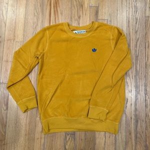 mustard dutch bros sweatshirt
